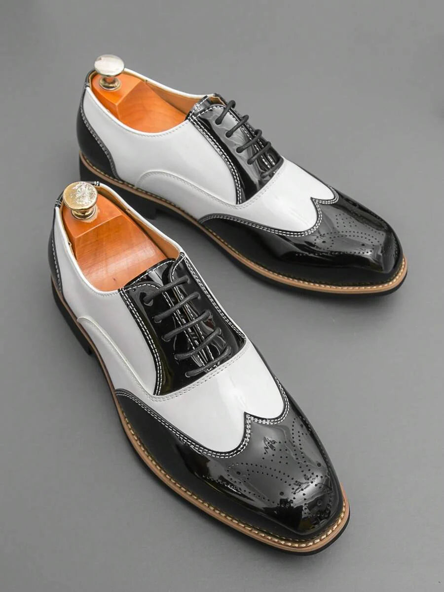 Armando – Scarpe Oxford Bicolore Da Uomo Con Stringhe Retro