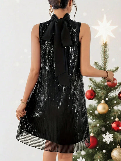 Giulia - Abito Senza Maniche Paillettes Taglie Forti Donna