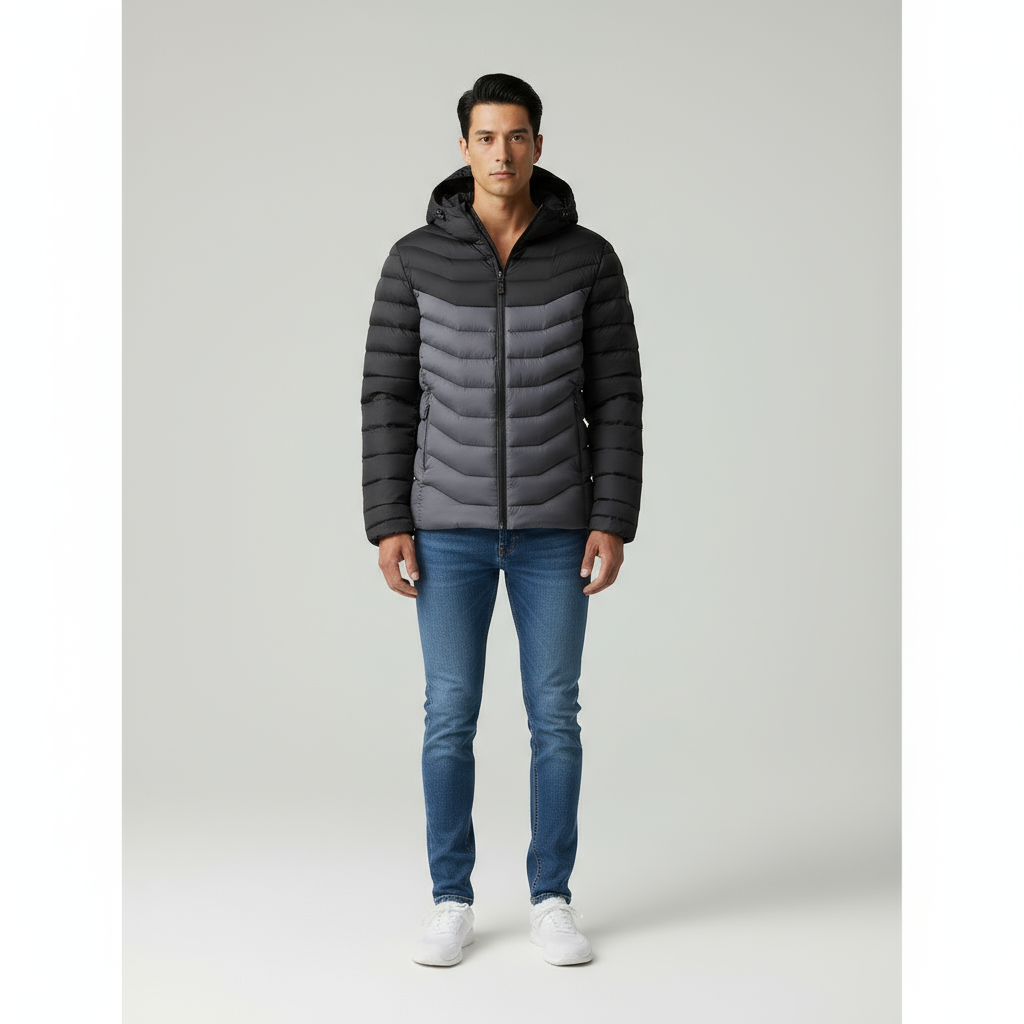 Heron - Piumino Uomo Slim Fit con Cappuccio