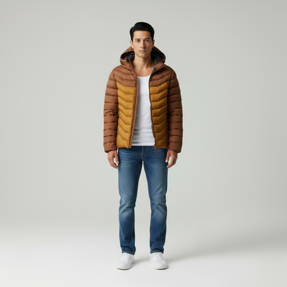 Heron - Piumino Uomo Slim Fit con Cappuccio