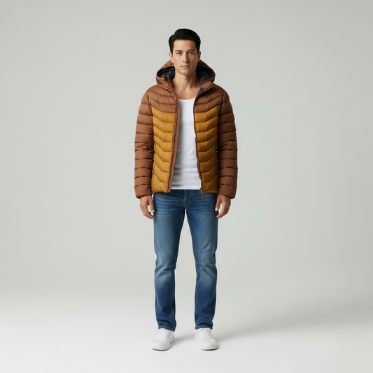 Heron - Piumino Uomo Slim Fit con Cappuccio