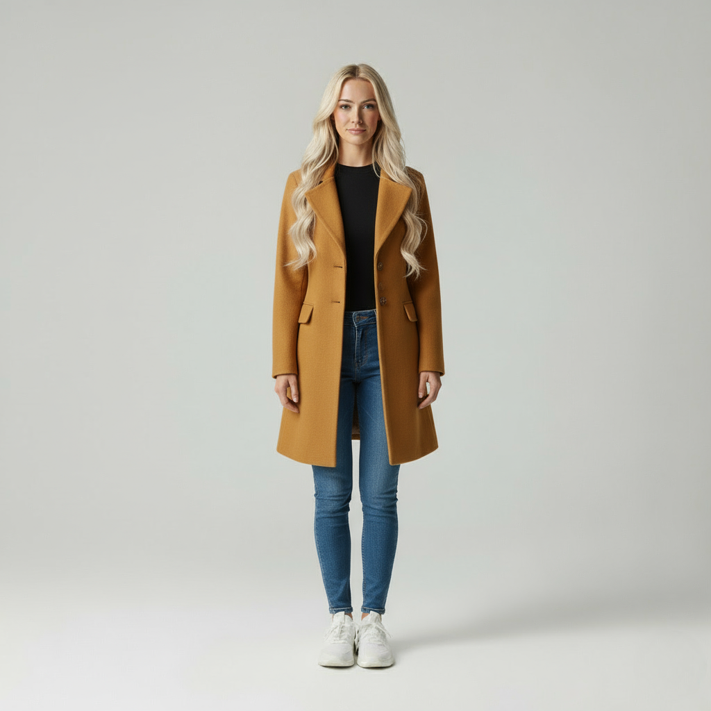 Iris - Cappotto donna elegante in tessuto chic