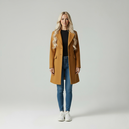 Iris - Cappotto donna elegante in tessuto chic