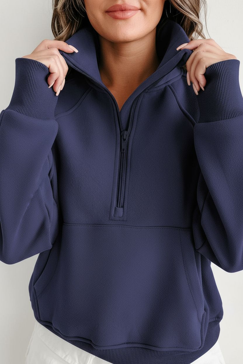 Vera – Felpa Zip Corta Stile Moderno E Comfort