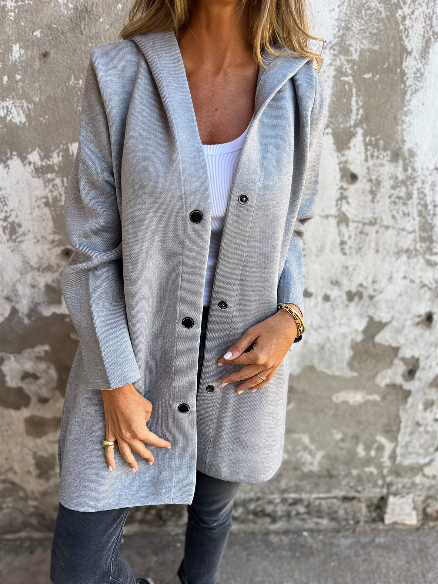 Lucetta - Cardigan Morbido con Cappuccio Casual Chic