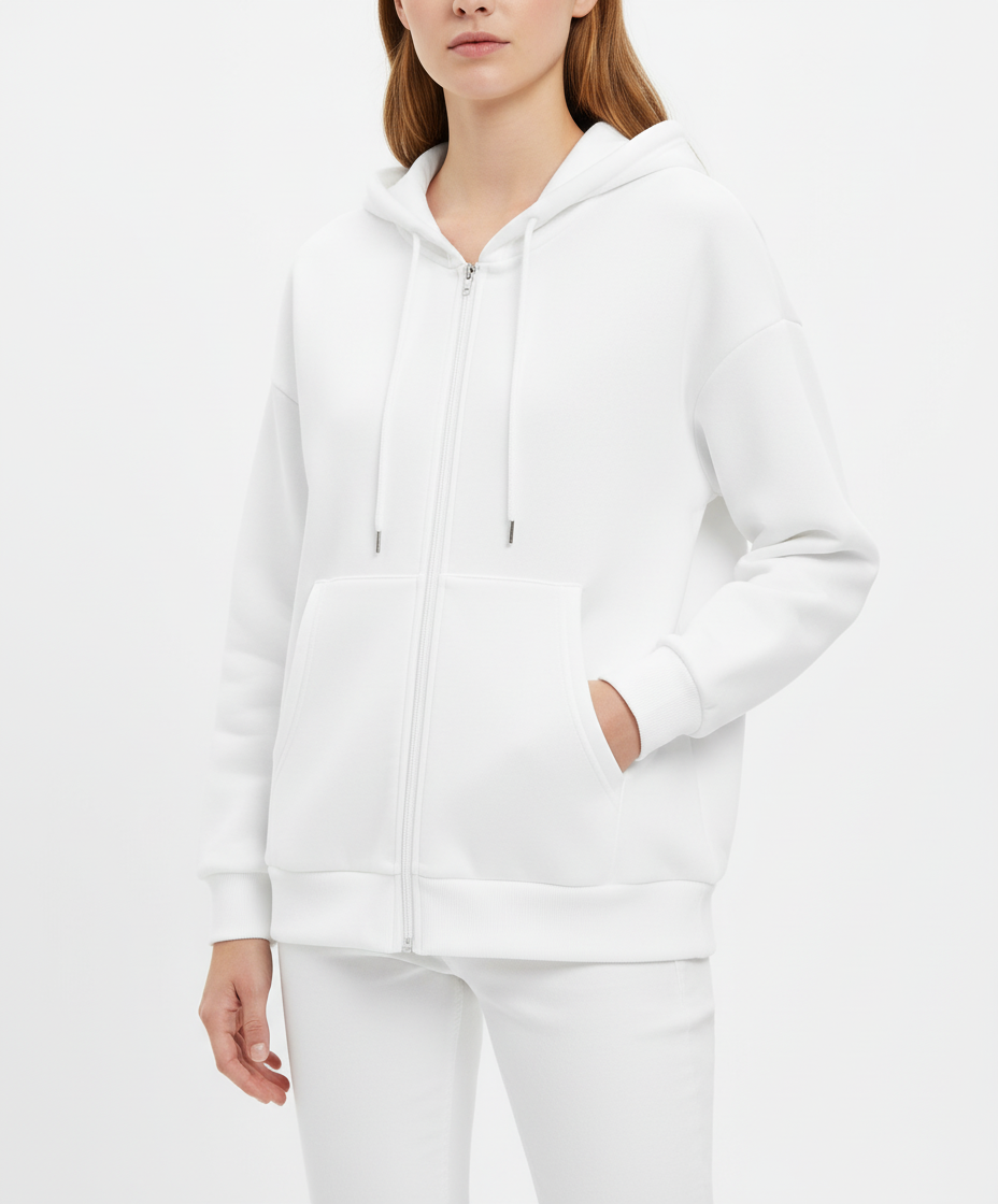 Iride - Felpa donna casual morbida con zip