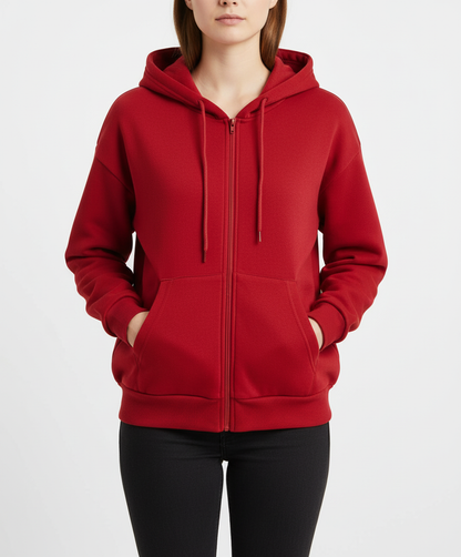 Iride - Felpa donna casual morbida con zip