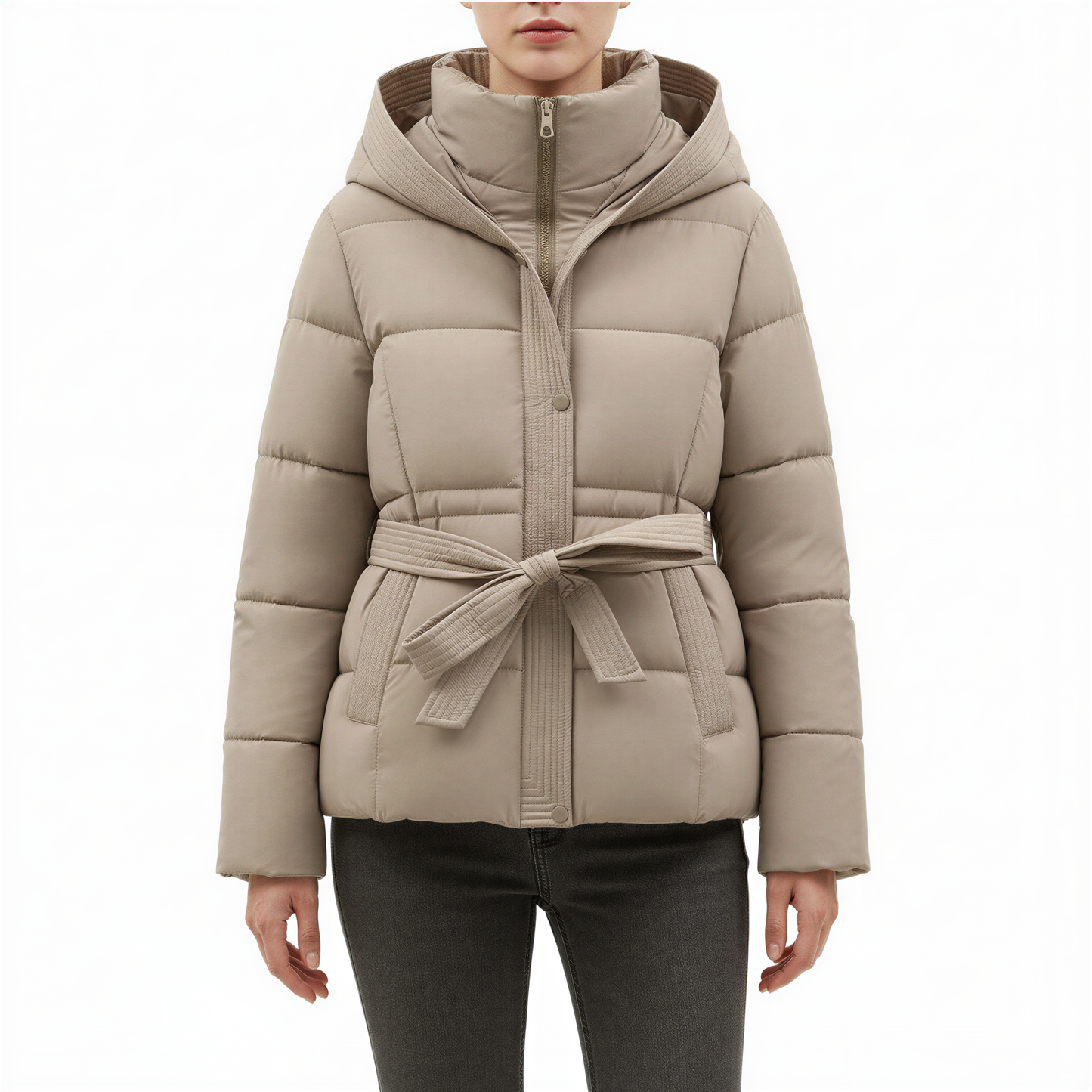 Isabella - Parka donna invernale chic con cintura
