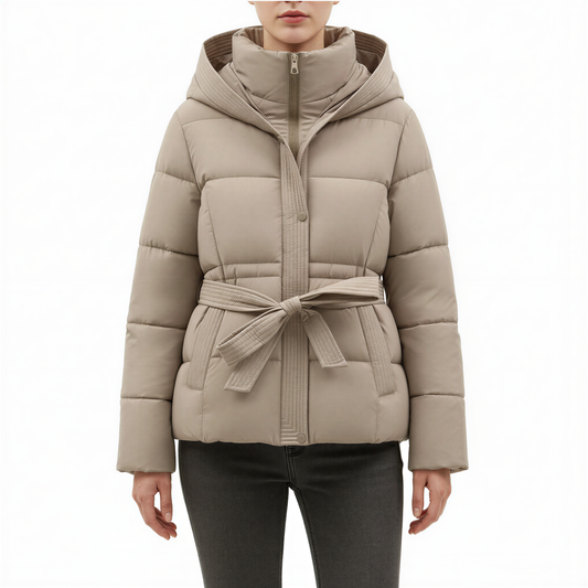 Isabella - Parka donna invernale chic con cintura