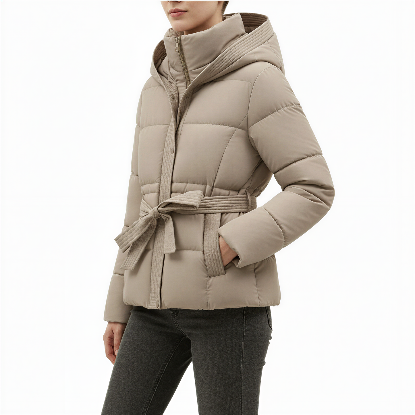 Isabella - Parka donna invernale chic con cintura