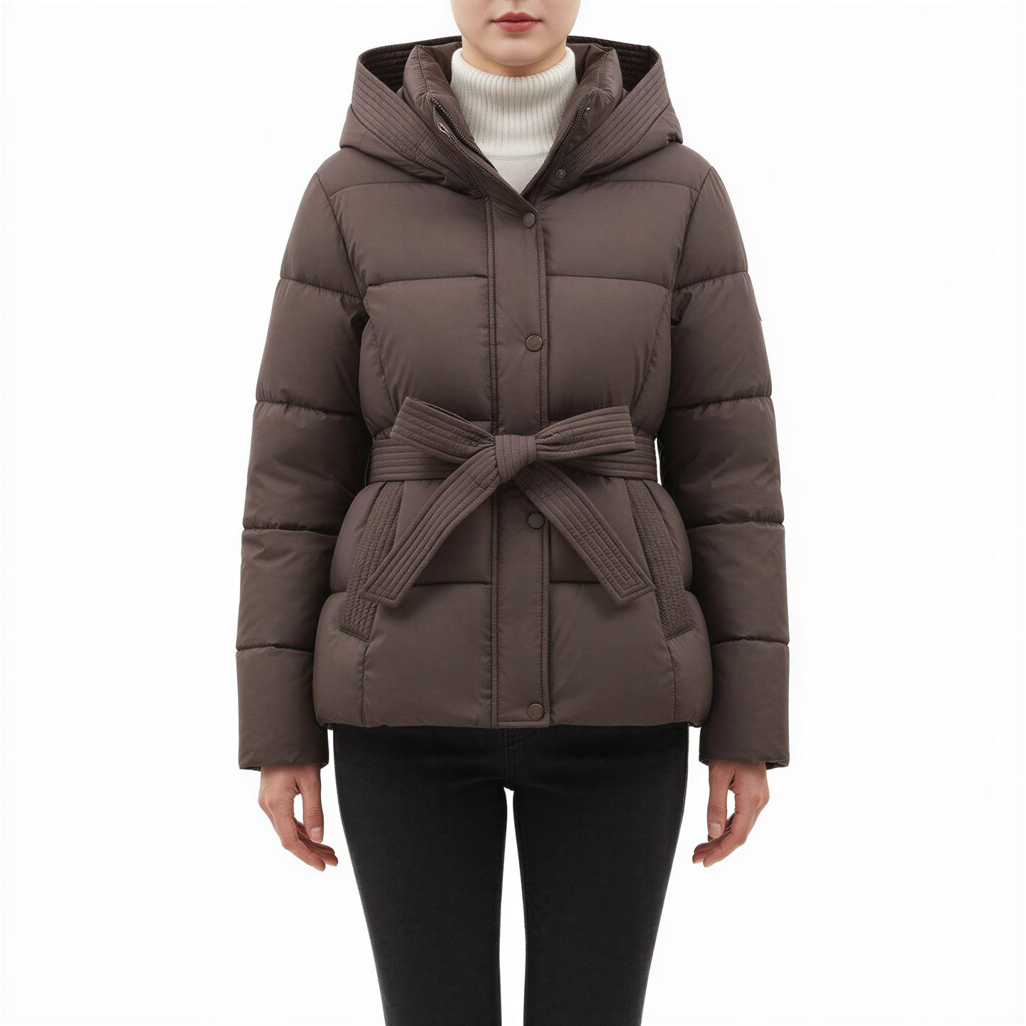 Isabella - Parka donna invernale chic con cintura