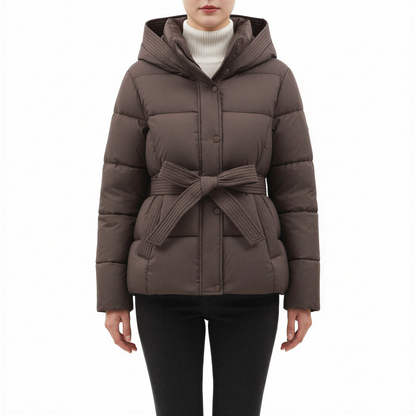 Isabella - Parka donna invernale chic con cintura