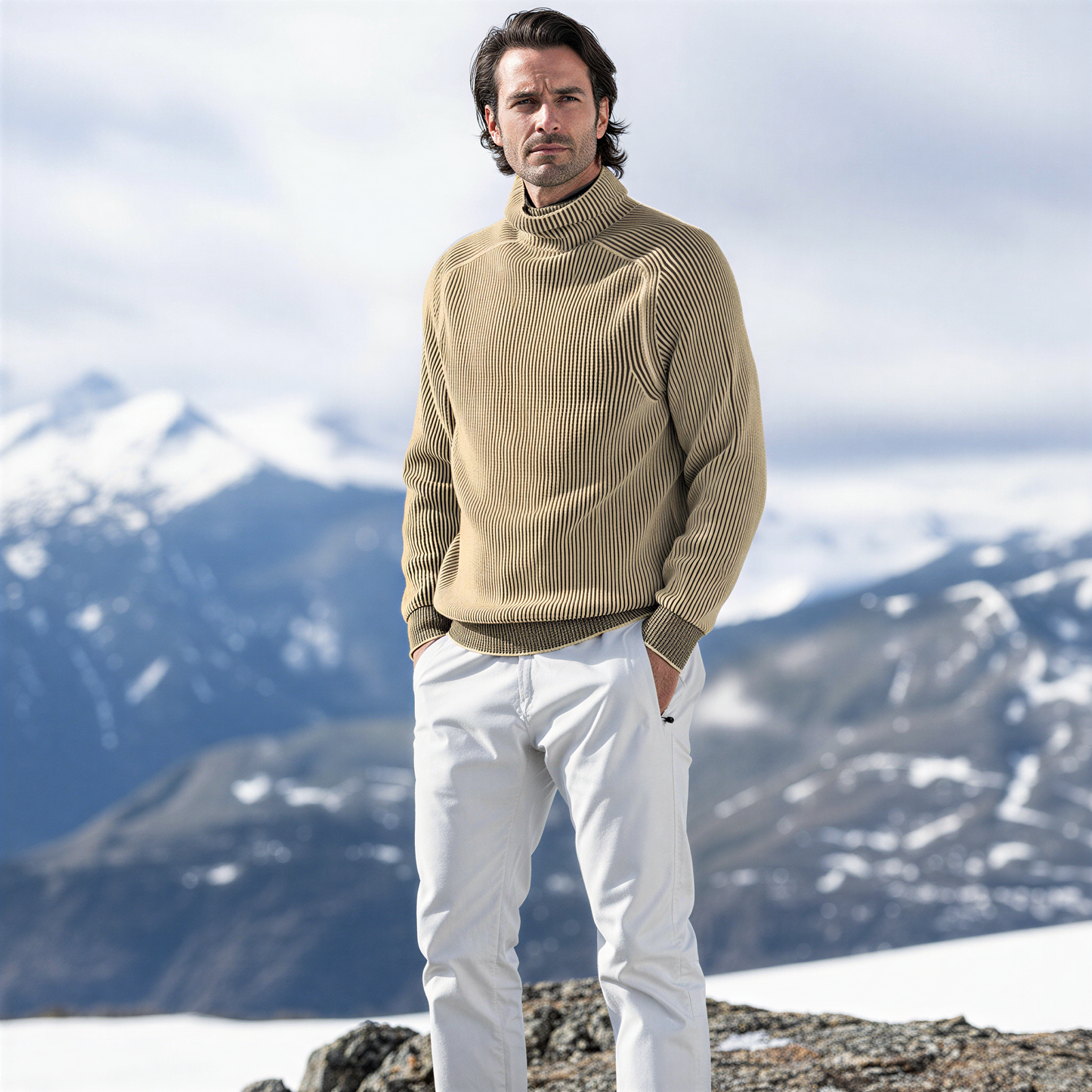 Jared – Maglione Uomo a Collo Alto Stile Moderno