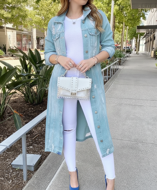 Isotta - Giacca jeans oversize donna stile vintage