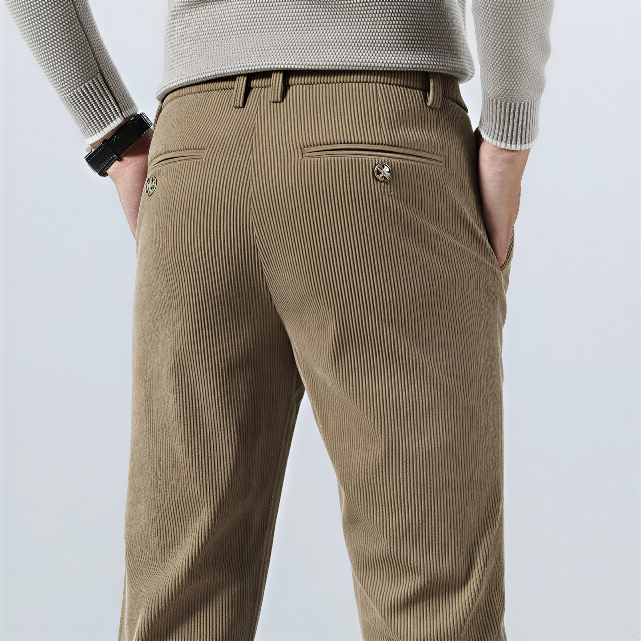 Carlo – Pantaloni Dal Taglio Dritto Classico Per Casual E Business