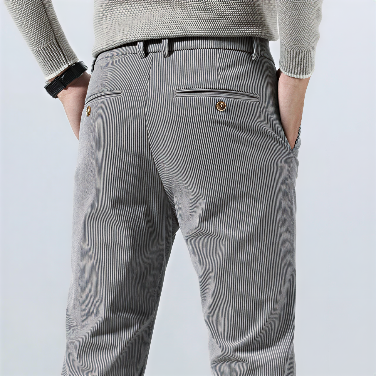 Carlo – Pantaloni Dal Taglio Dritto Classico Per Casual E Business