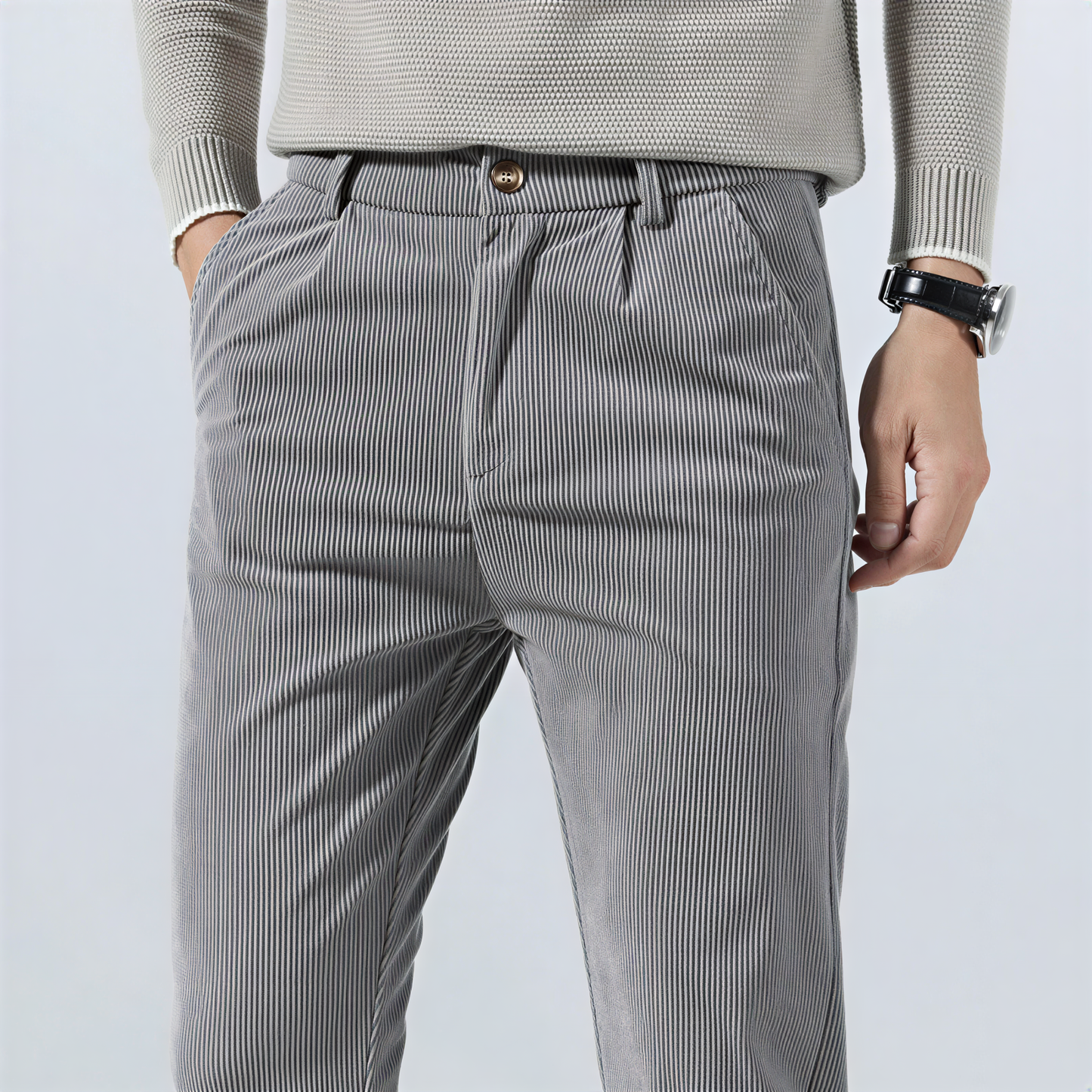 Carlo – Pantaloni Dal Taglio Dritto Classico Per Casual E Business