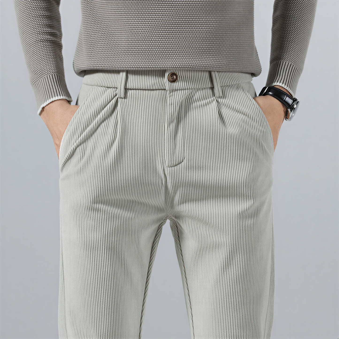 Carlo – Pantaloni Dal Taglio Dritto Classico Per Casual E Business