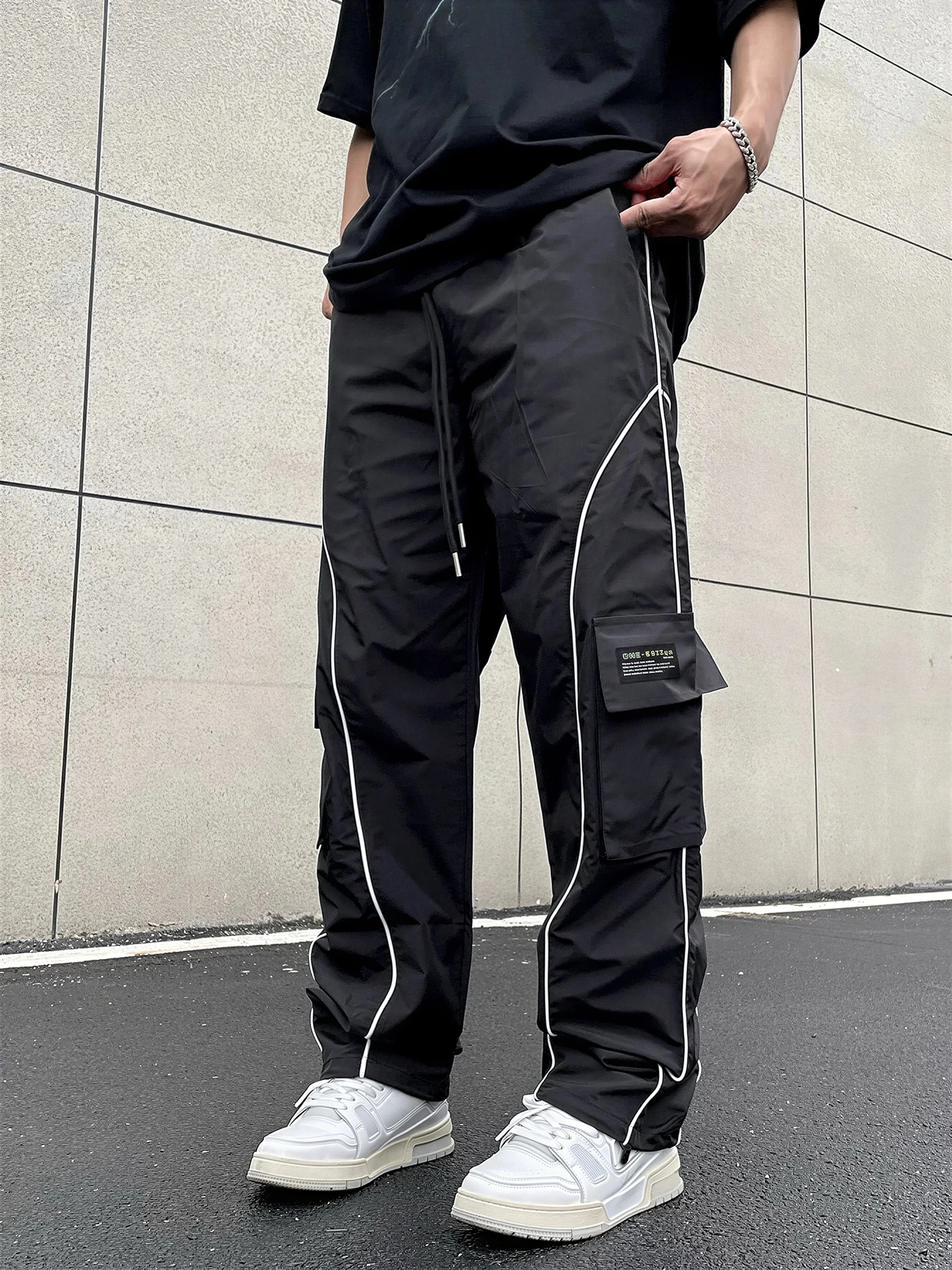 Claudio – Pantaloni Cargo Streetwear Con Piping Per Tutte Le Stagioni