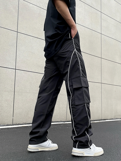 Claudio – Pantaloni Cargo Streetwear Con Piping Per Tutte Le Stagioni