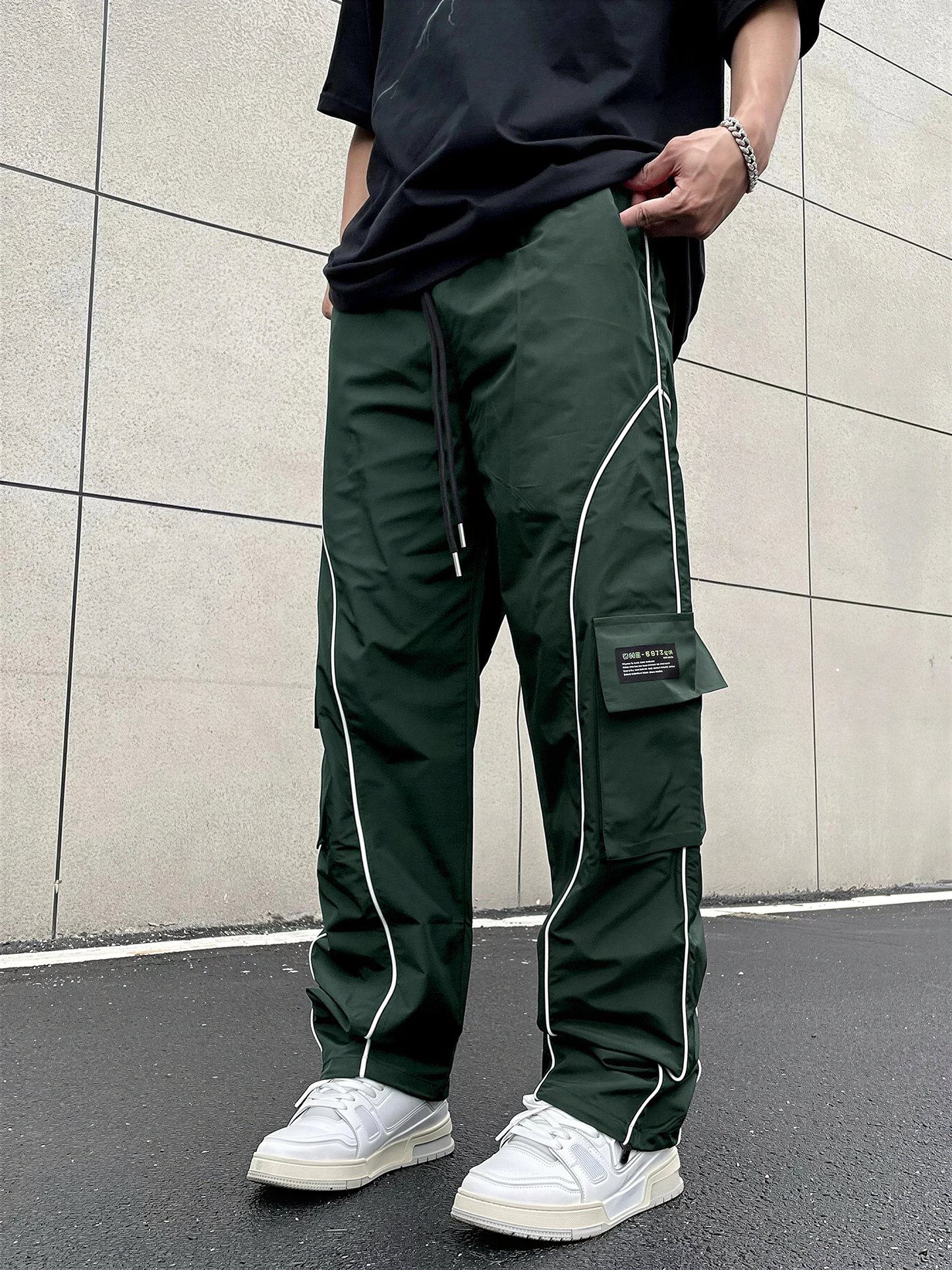 Claudio – Pantaloni Cargo Streetwear Con Piping Per Tutte Le Stagioni