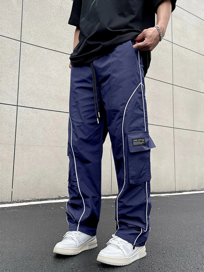 Claudio – Pantaloni Cargo Streetwear Con Piping Per Tutte Le Stagioni