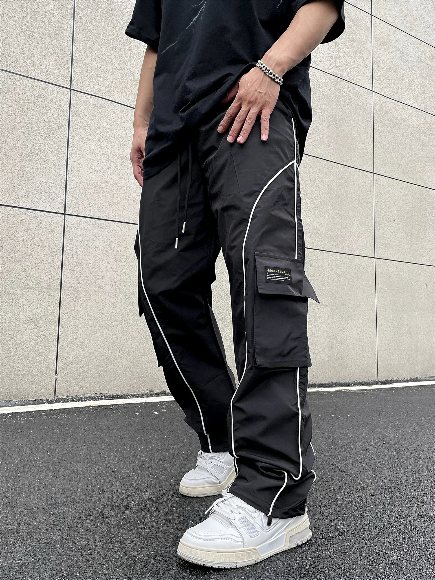 Claudio – Pantaloni Cargo Streetwear Con Piping Per Tutte Le Stagioni