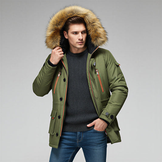Haimo - Parka Invernale Uomo con Cappuccio