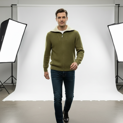Jett – Maglione Uomo Mezza Zip Casual Invernale