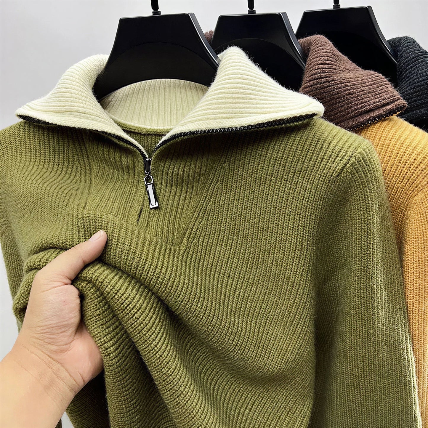 Jett – Maglione Uomo Mezza Zip Casual Invernale