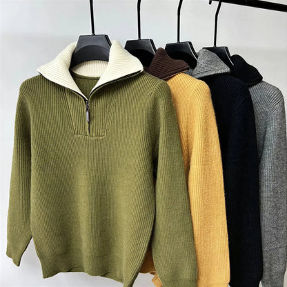 Jett – Maglione Uomo Mezza Zip Casual Invernale
