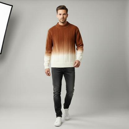 Henri - Maglione Uomo Gradient Collo Alto