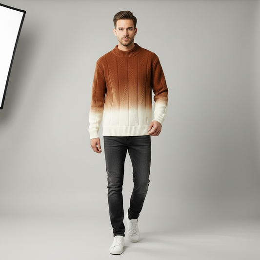 Henri - Maglione Uomo Gradient Collo Alto