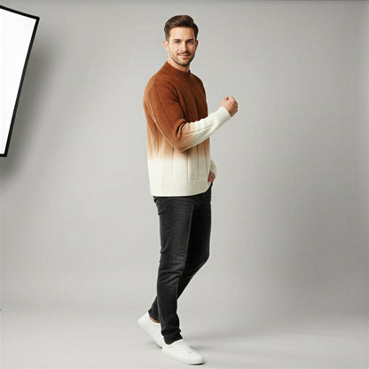 Henri - Maglione Uomo Gradient Collo Alto
