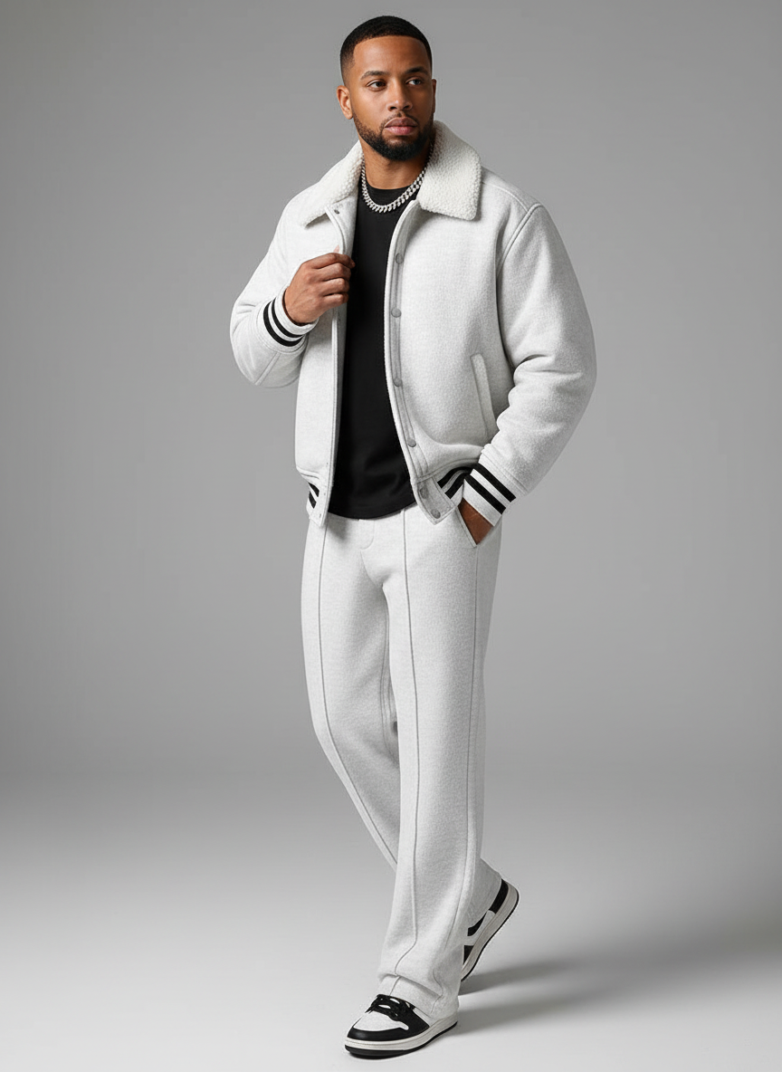 Helio - Completo Uomo Bomber Pantaloni Varsity