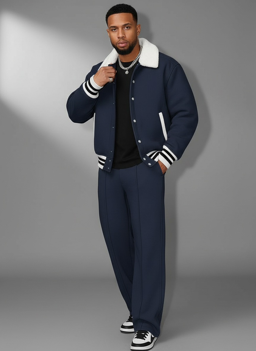 Helio - Completo Uomo Bomber Pantaloni Varsity