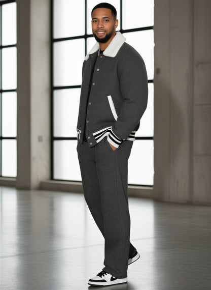 Helio - Completo Uomo Bomber Pantaloni Varsity
