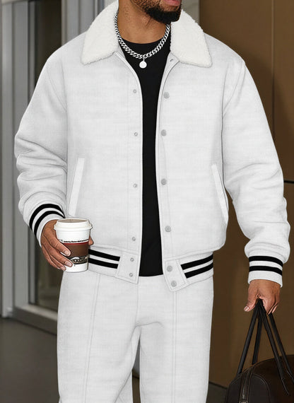 Helio - Completo Uomo Bomber Pantaloni Varsity