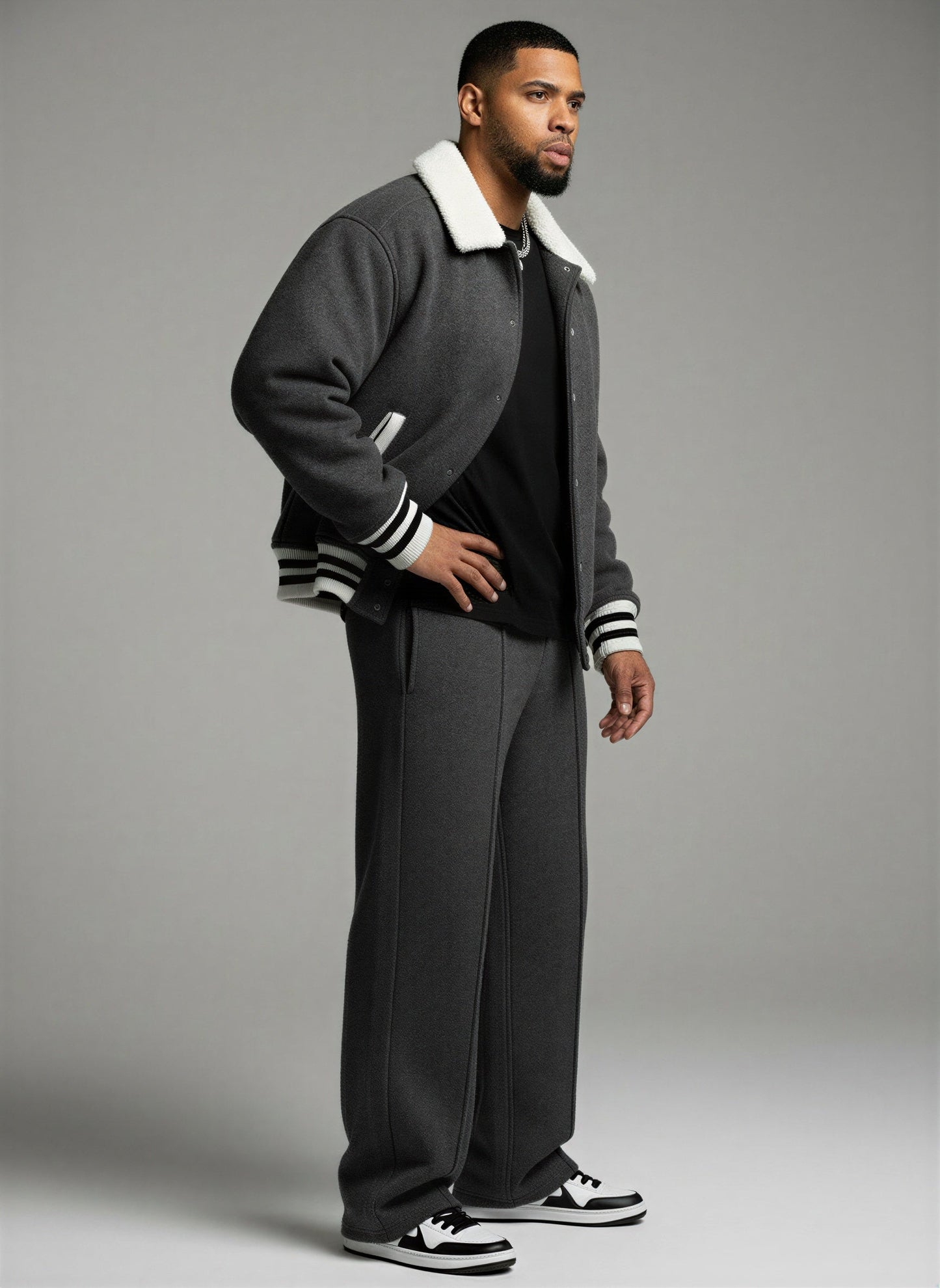 Helio - Completo Uomo Bomber Pantaloni Varsity
