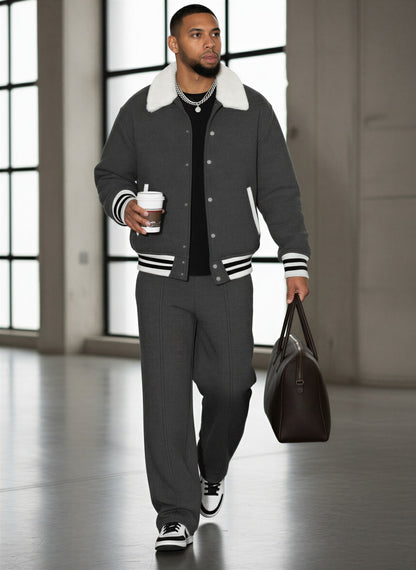 Helio - Completo Uomo Bomber Pantaloni Varsity