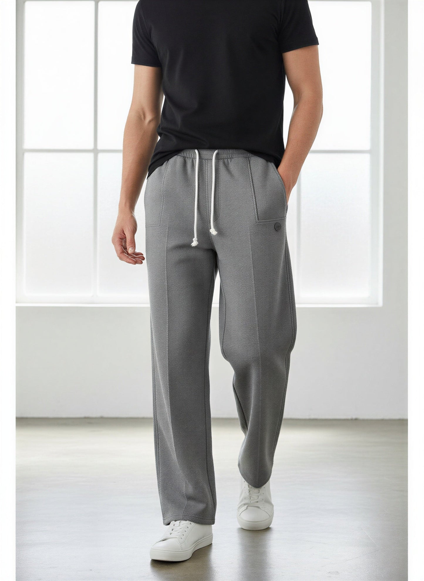 Hylas - Pantaloni Uomo Larghi Comfort Casual