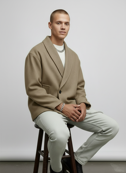 Horatio - Blazer Uomo Collo Sciamano Rilassato