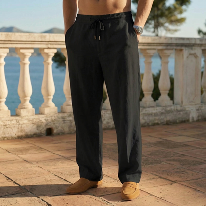 Nunziato - Pantaloni Uomo in Lino Eleganti