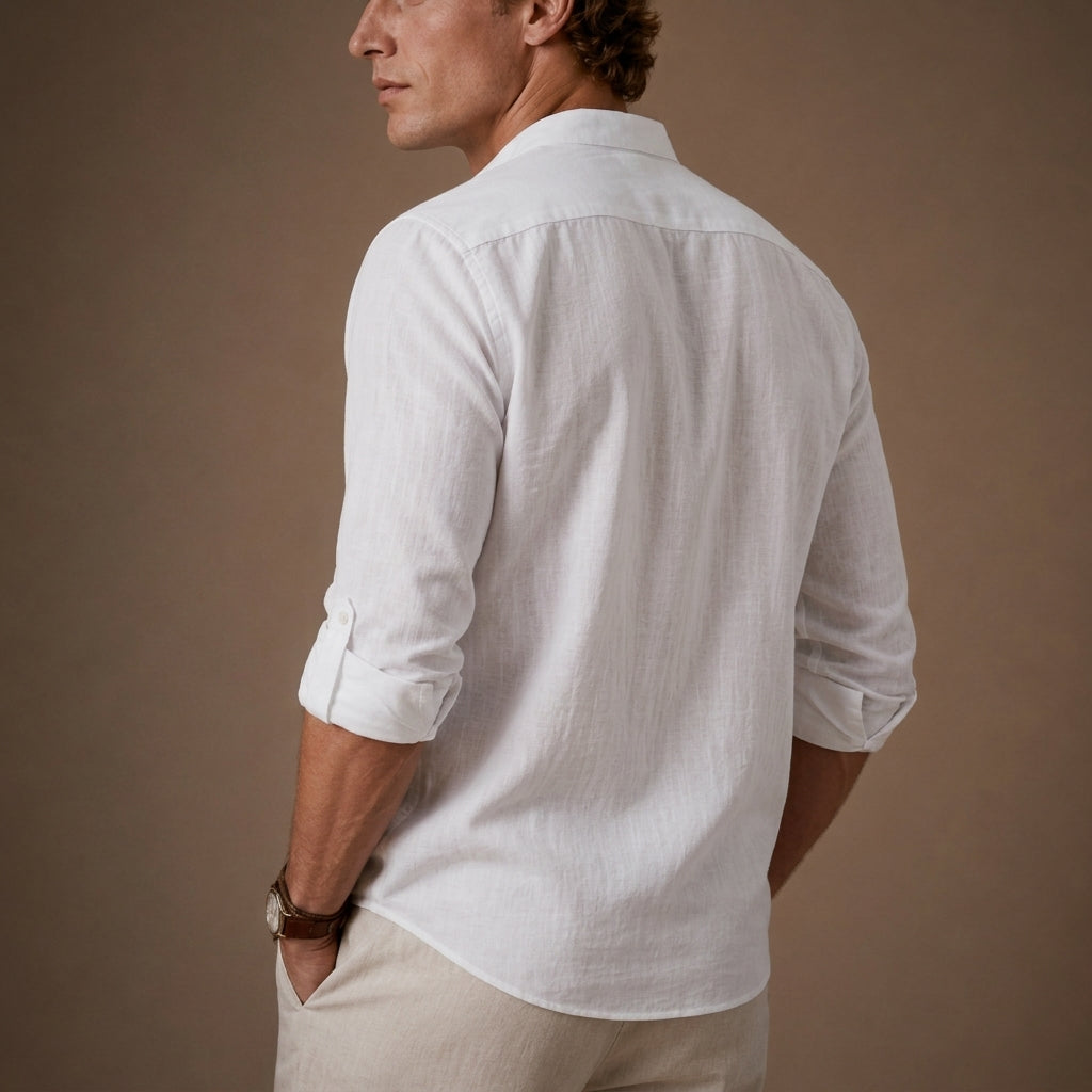 Leonzio - Camicia Uomo in Lino Elegante Premium