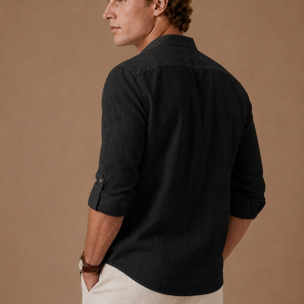 Leonzio - Camicia Uomo in Lino Elegante Premium
