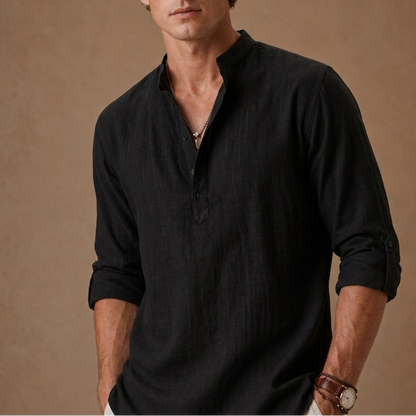 Leonzio - Camicia Uomo in Lino Elegante Premium