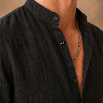 Leonzio - Camicia Uomo in Lino Elegante Premium