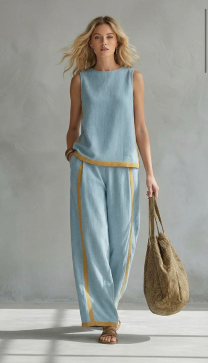 Morena – Coordinato Con Top E Pantaloni Dalla Linea Fluida