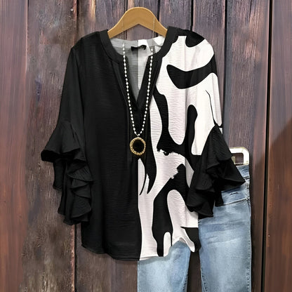 Karola - Blusa Donna Casual Estiva Leggera Elegante