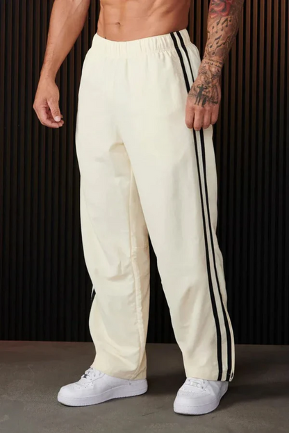 Hippolito - Pantalone Sportivo Uomo Doppia Striscia Stampa